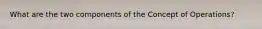 What are the two components of the Concept of Operations?