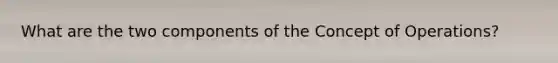 What are the two components of the Concept of Operations?