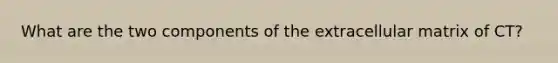 What are the two components of the extracellular matrix of CT?