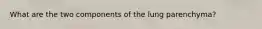 What are the two components of the lung parenchyma?
