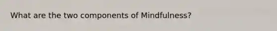 What are the two components of Mindfulness?