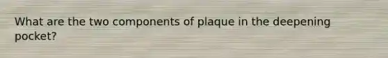 What are the two components of plaque in the deepening pocket?