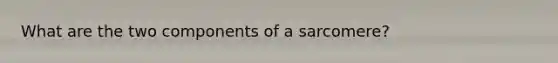 What are the two components of a sarcomere?