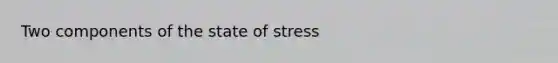 Two components of the state of stress