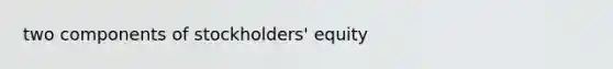 two components of stockholders' equity