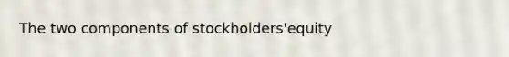 The two components of stockholders'equity