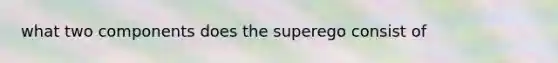 what two components does the superego consist of