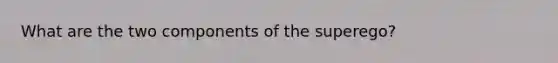 What are the two components of the superego?