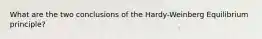 What are the two conclusions of the Hardy-Weinberg Equilibrium principle?