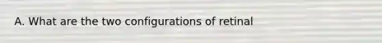 A. What are the two configurations of retinal