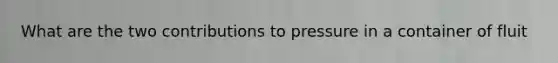 What are the two contributions to pressure in a container of fluit