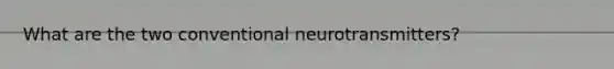 What are the two conventional neurotransmitters?