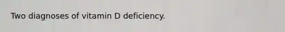 Two diagnoses of vitamin D deficiency.