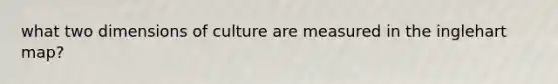 what two dimensions of culture are measured in the inglehart map?