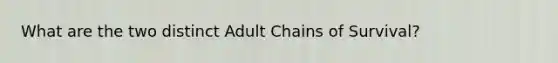 What are the two distinct Adult Chains of Survival?