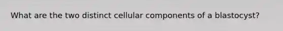 What are the two distinct cellular components of a blastocyst?