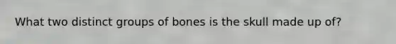 What two distinct groups of bones is the skull made up of?