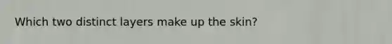 Which two distinct layers make up the skin?