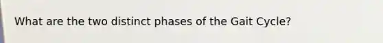 What are the two distinct phases of the Gait Cycle?
