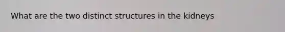 What are the two distinct structures in the kidneys