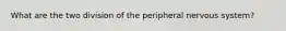 What are the two division of the peripheral nervous system?