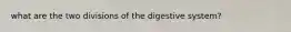 what are the two divisions of the digestive system?