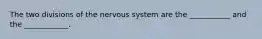 The two divisions of the nervous system are the ___________ and the ____________.