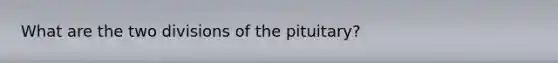 What are the two divisions of the pituitary?