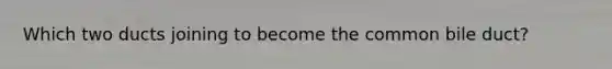 Which two ducts joining to become the common bile duct?