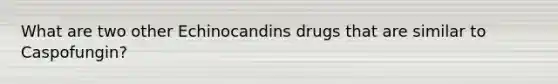 What are two other Echinocandins drugs that are similar to Caspofungin?