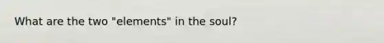 What are the two "elements" in the soul?