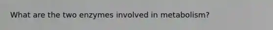 What are the two enzymes involved in metabolism?