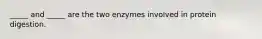 _____ and _____ are the two enzymes involved in protein digestion.