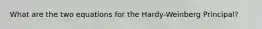 What are the two equations for the Hardy-Weinberg Principal?