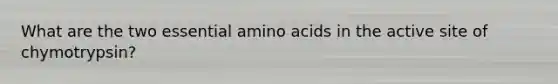 What are the two essential amino acids in the active site of chymotrypsin?