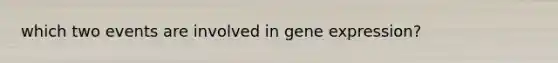 which two events are involved in gene expression?