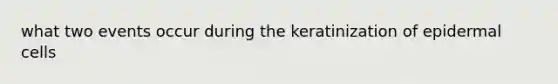 what two events occur during the keratinization of epidermal cells