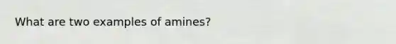 What are two examples of amines?