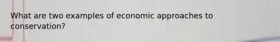 What are two examples of economic approaches to conservation?