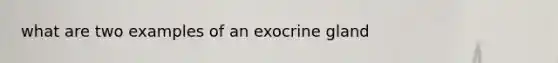 what are two examples of an exocrine gland