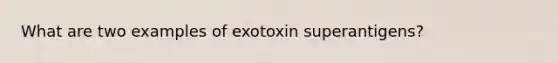 What are two examples of exotoxin superantigens?