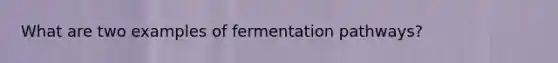 What are two examples of fermentation pathways?