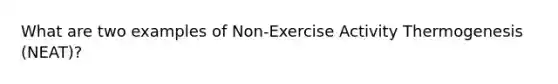 What are two examples of Non-Exercise Activity Thermogenesis (NEAT)?