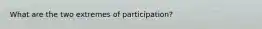 What are the two extremes of participation?