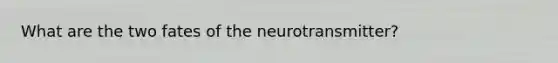 What are the two fates of the neurotransmitter?