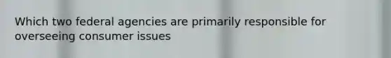 Which two federal agencies are primarily responsible for overseeing consumer issues