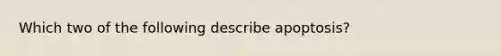 Which two of the following describe apoptosis?