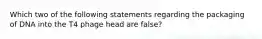 Which two of the following statements regarding the packaging of DNA into the T4 phage head are false?