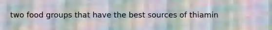 two food groups that have the best sources of thiamin
