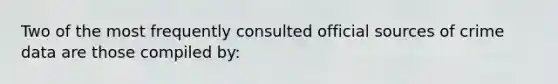 Two of the most frequently consulted official sources of crime data are those compiled by: